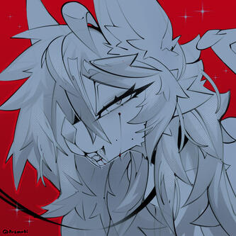 Mono-color sketch with different colored background